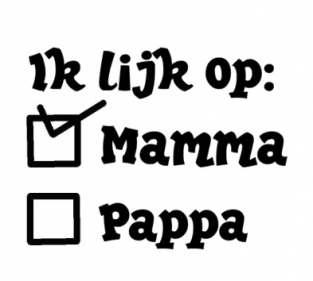 Strijkapplicatie ik lijk op mamma